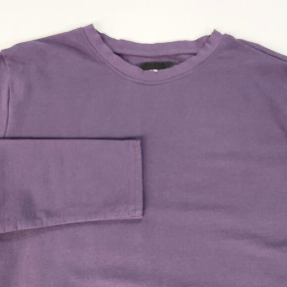 Victoria Sport Womens‎ L Spellout Sweatshirt Knit Top Purple Asymmetric Active - Picture 5 of 8